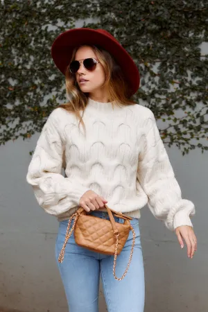 Kearney Mock Neck Textured Sweater