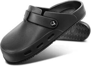 KEMISANT Men Clogs, Adjustable Sandals Slip-on Water Shoes Unisex with Cushioned Footbed,Comfortable Lightweight