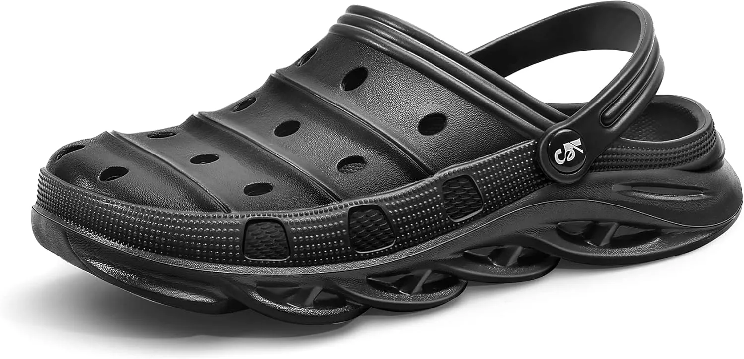 KEMISANT Men Clogs, Unisex Slip-on Yard Garden Shoes Mules Cleaner Shoes House Work Cushioned Supportive