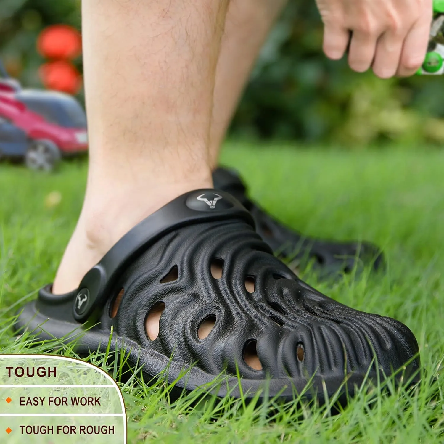 KEMISANT Men Clogs, Unisex Slip-on Yard Garden Shoes Mules Cleaner Shoes House Work Cushioned Supportive