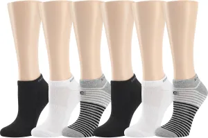 Kenneth Cole Womens 6 Pair Pack Modern Multicolor Assorted Easy Care No Show Anklet Low Cut Socks