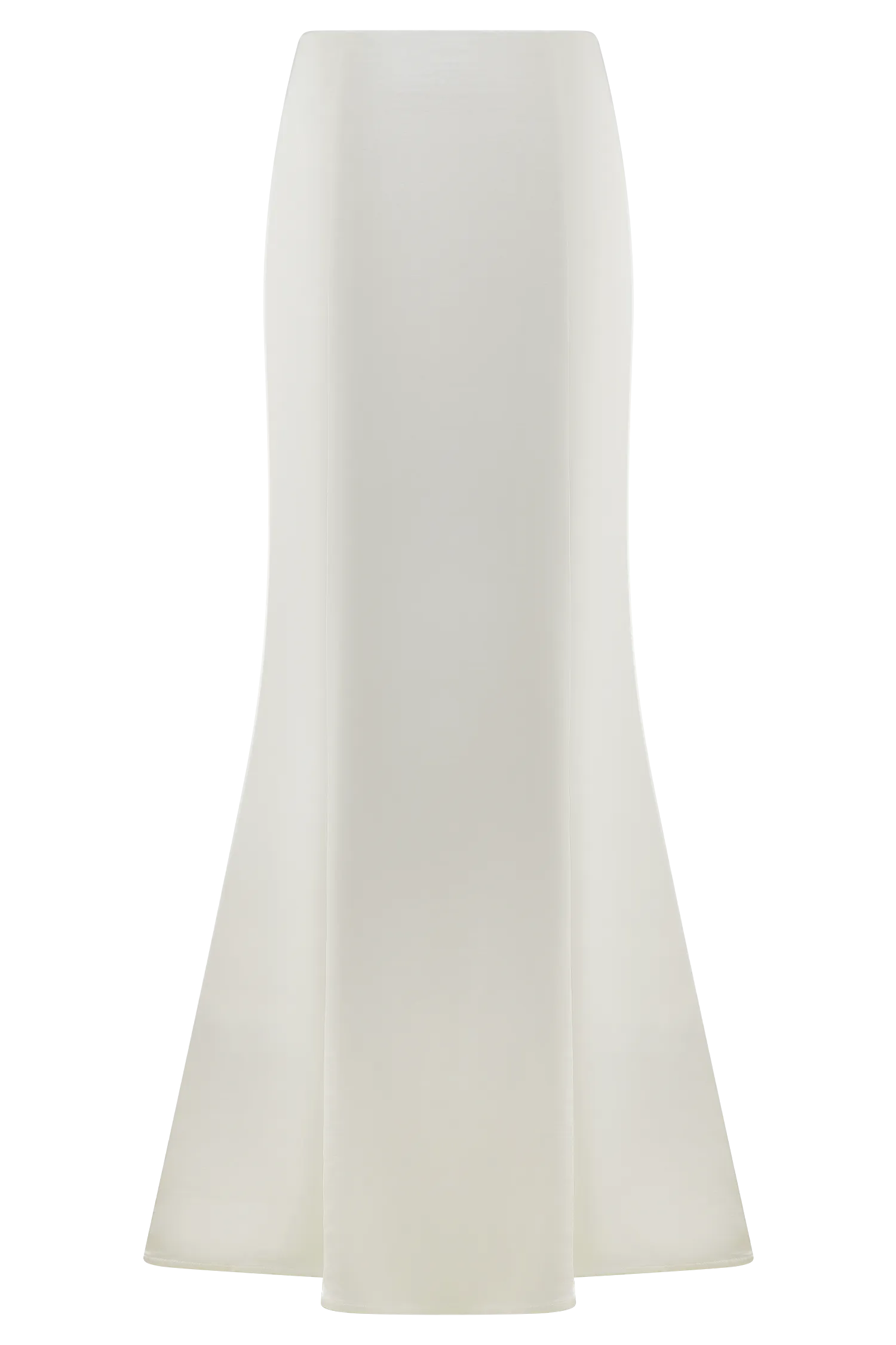 Khloe Satin Fishtail Maxi Skirt - White
