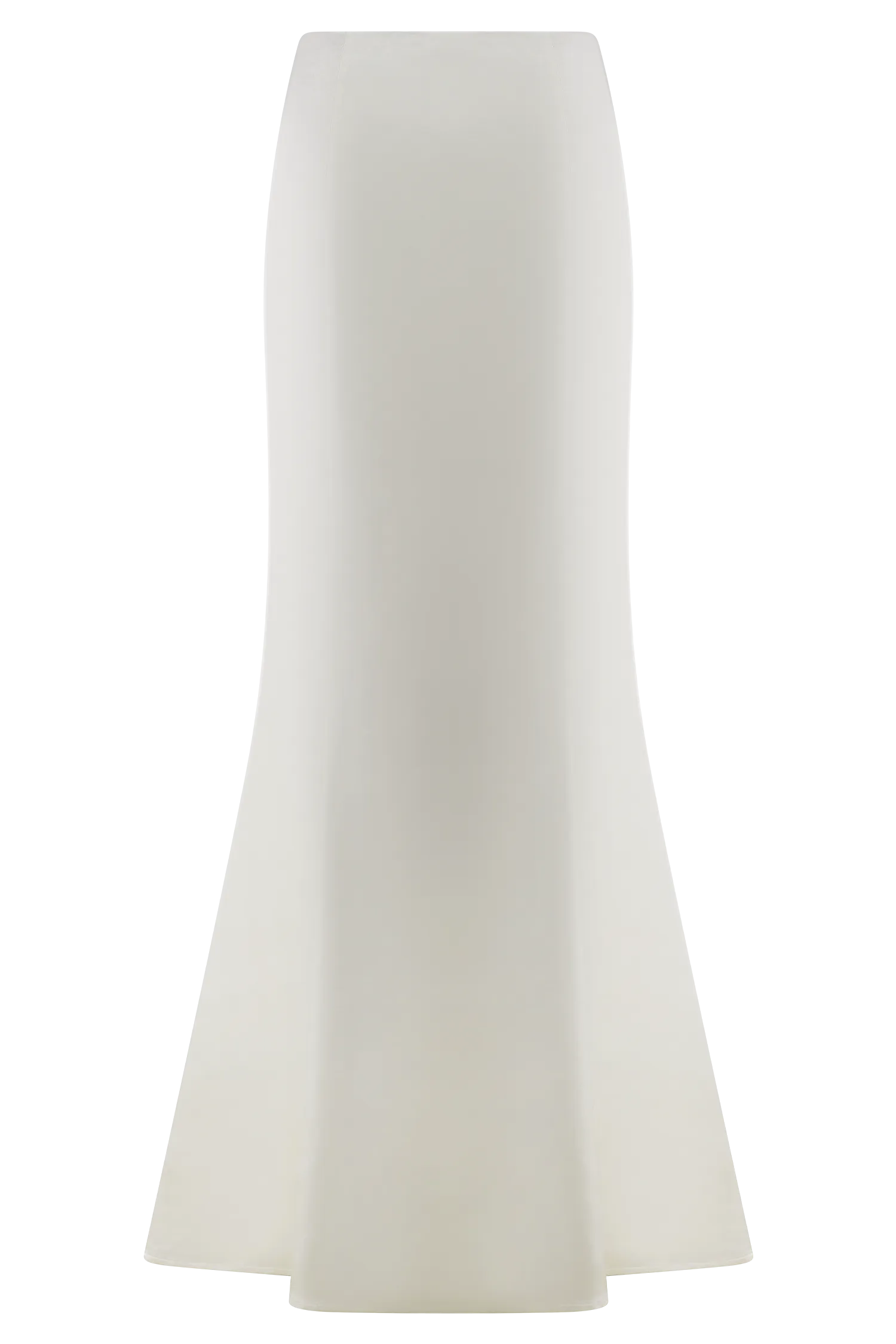 Khloe Satin Fishtail Maxi Skirt - White