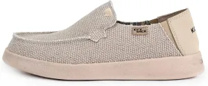 Kickback Barbeach Canvas Mens Slip On Loafers - Lightweight Canvas Slip in Shoes - with Leather Lined Memory Foam Insoles - Mens Casual Slip on Summer Shoes - Machine Washable