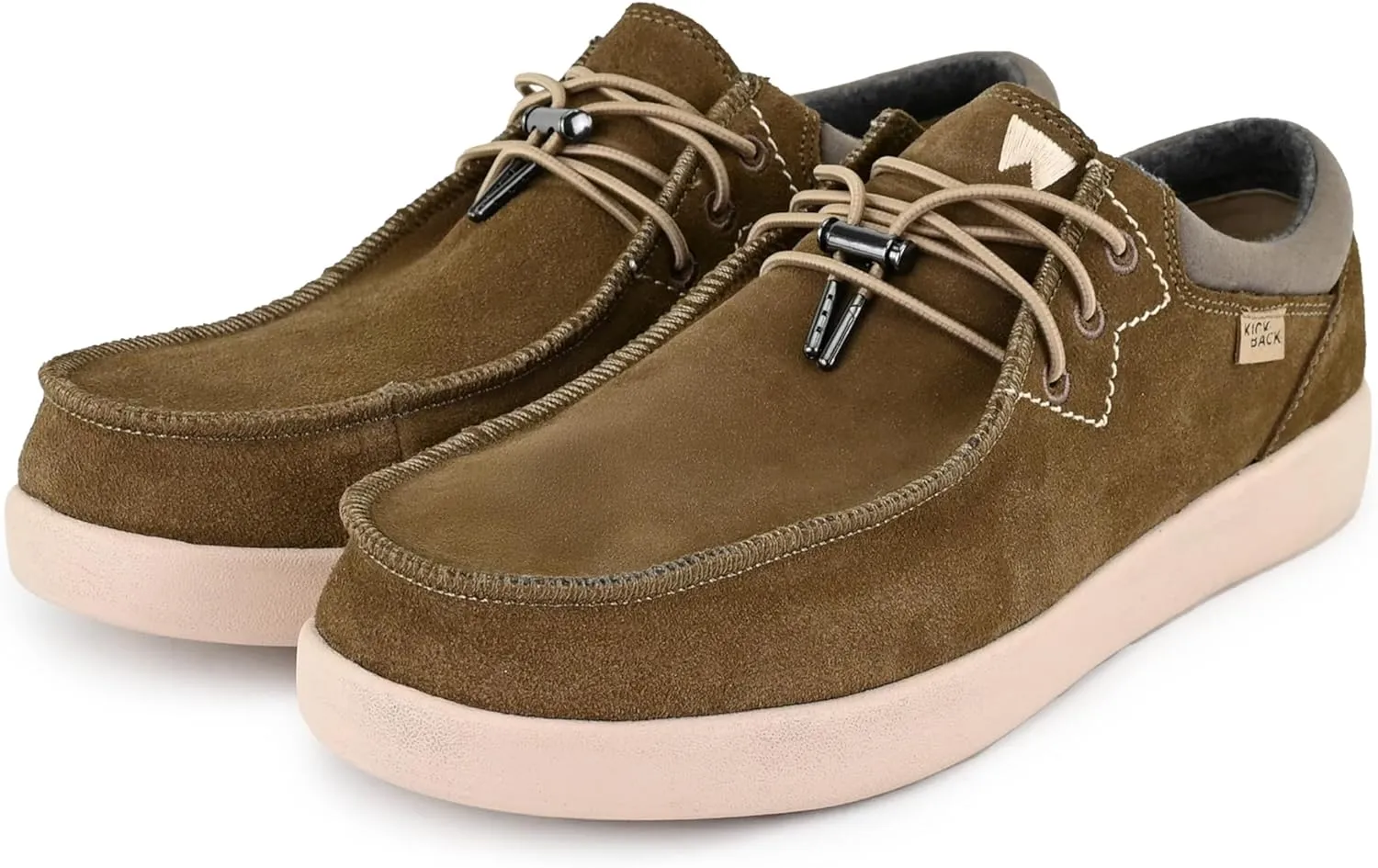 Kickback Haven Suede - Men's Loafers & Moccasins - Lightweight Lace Up Mens Smart Casual Shoes - All Day Comfort Mens Leather Shoes - Men's Slip On Shoes