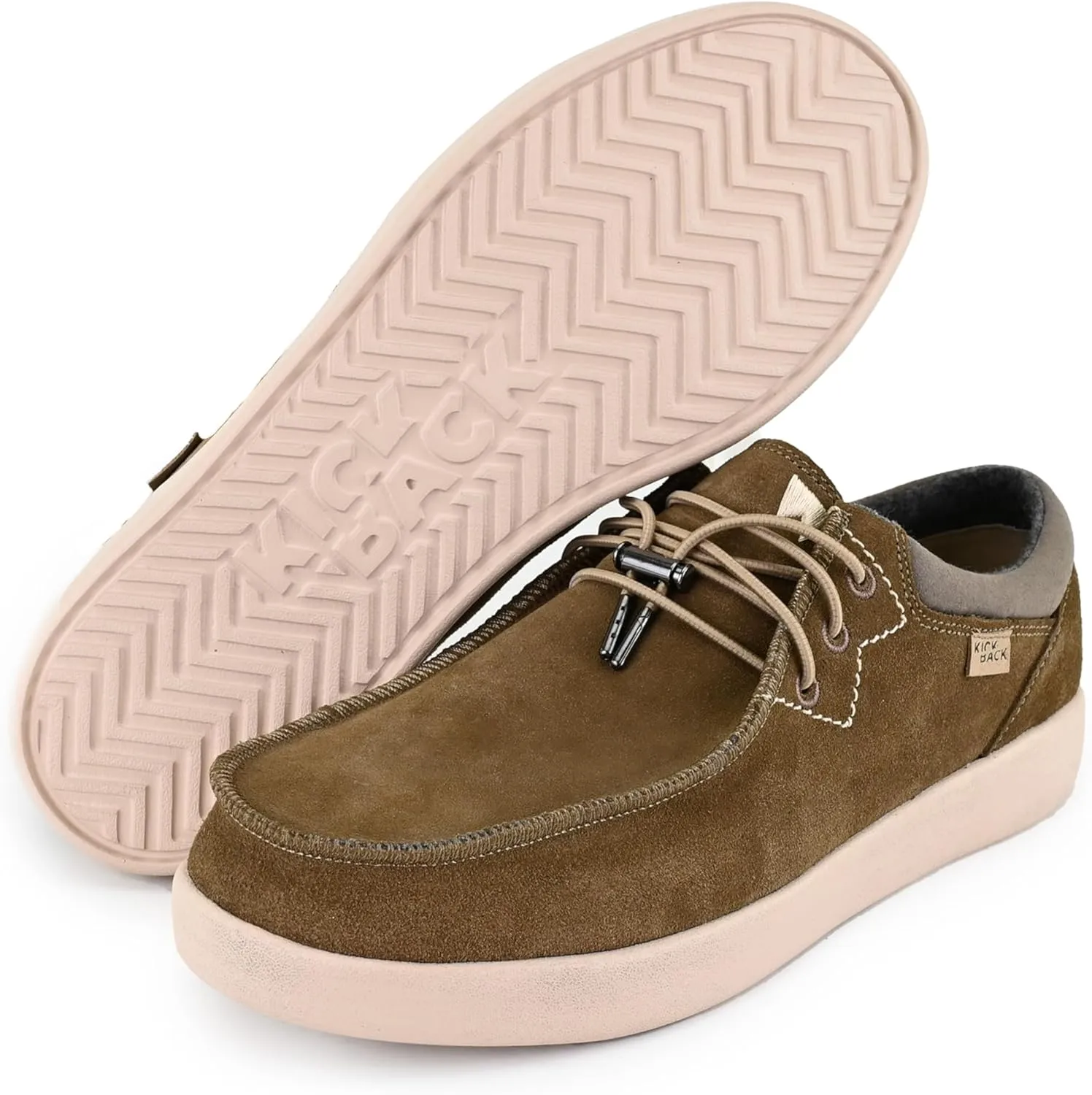 Kickback Haven Suede - Men's Loafers & Moccasins - Lightweight Lace Up Mens Smart Casual Shoes - All Day Comfort Mens Leather Shoes - Men's Slip On Shoes