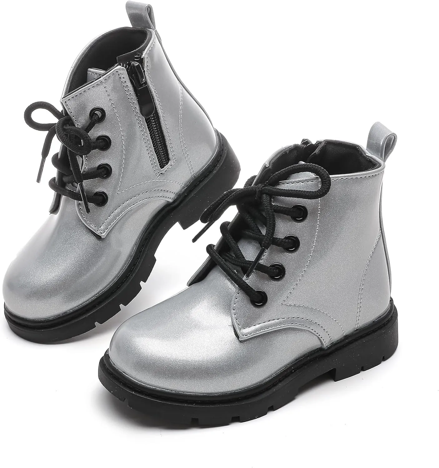 Kids Boots Bright Color Side Zipper Cute Ankle Boots