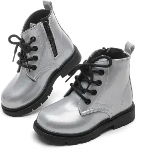 Kids Boots Bright Color Side Zipper Cute Ankle Boots