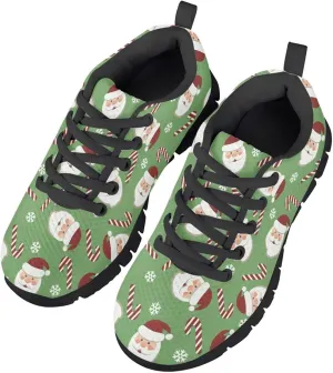 Kids Christmas Sneaker Cozy Breathable Lace-Up Tennis Shoes for Litter Kids Anti-Skip Footwear Lightweight Running Shoes for Big Kid US 11-5