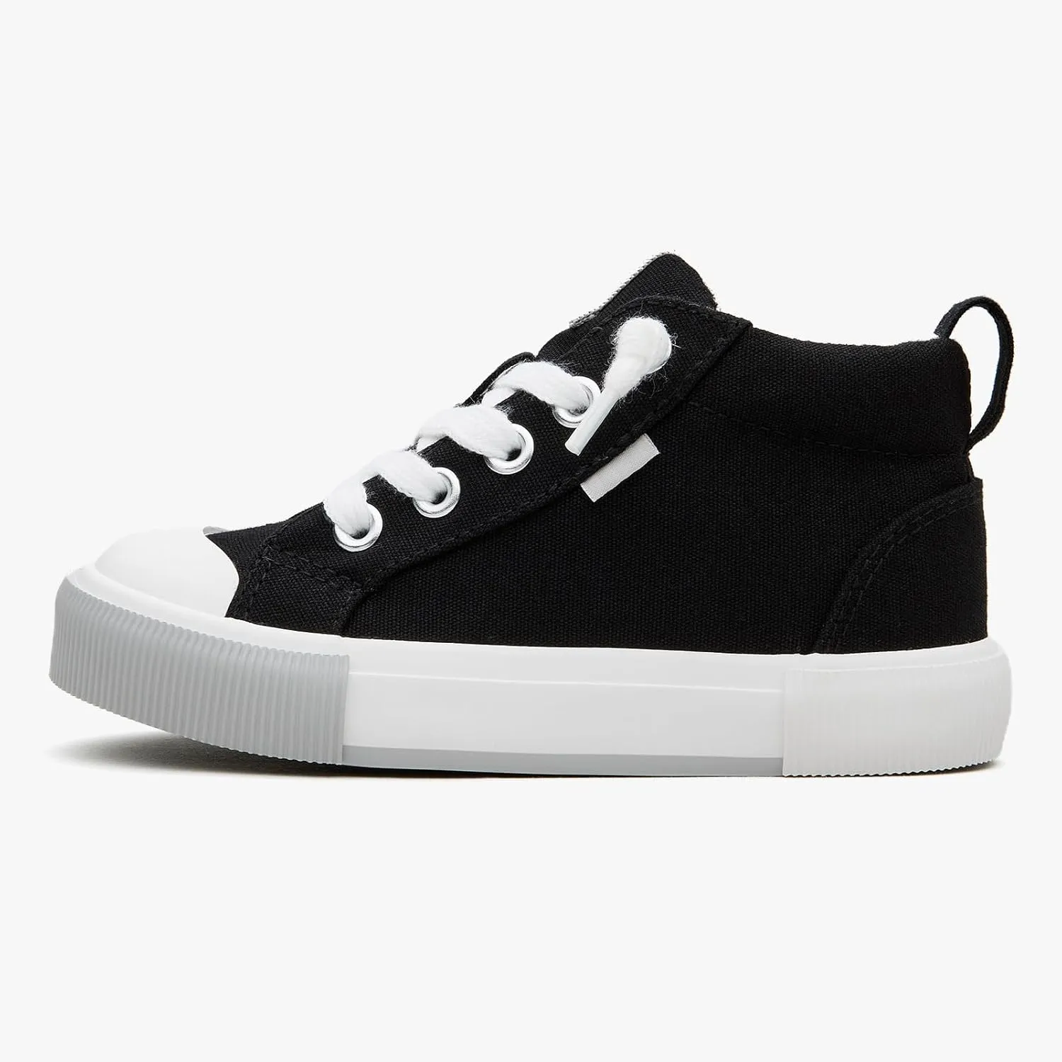 Kids' Cotton Mid-Top Slip-On Sneakers - Casual Canvas Shoes for Girls and Boys