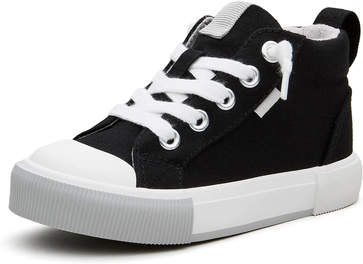 Kids' Cotton Mid-Top Slip-On Sneakers - Casual Canvas Shoes for Girls and Boys