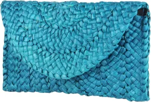 KUANG! Womens Straw Clutch Purse Handbag Shoulder Clutch Envelope Wallet Beach Straw Purse for Ladies