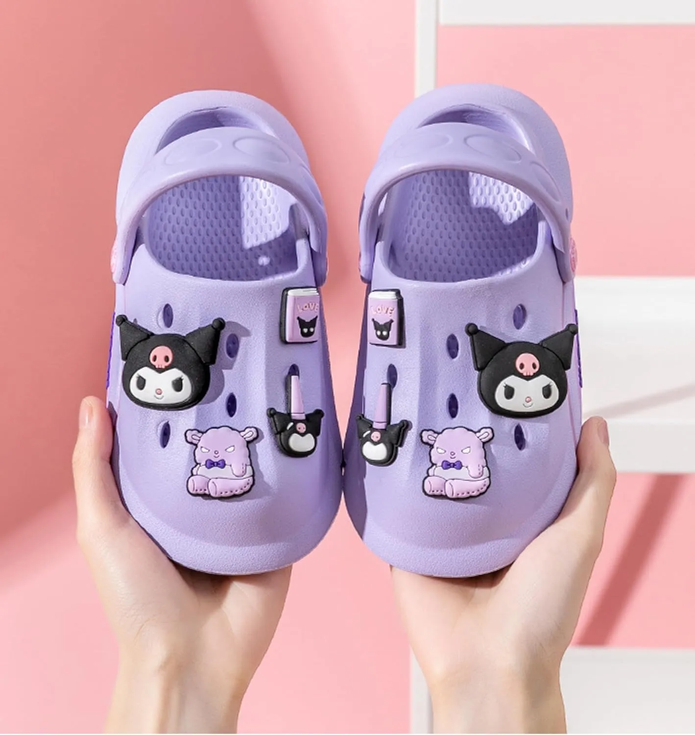Kuromi Clogs Slip on Water Shoes Casual Summer for Girls Kids Children