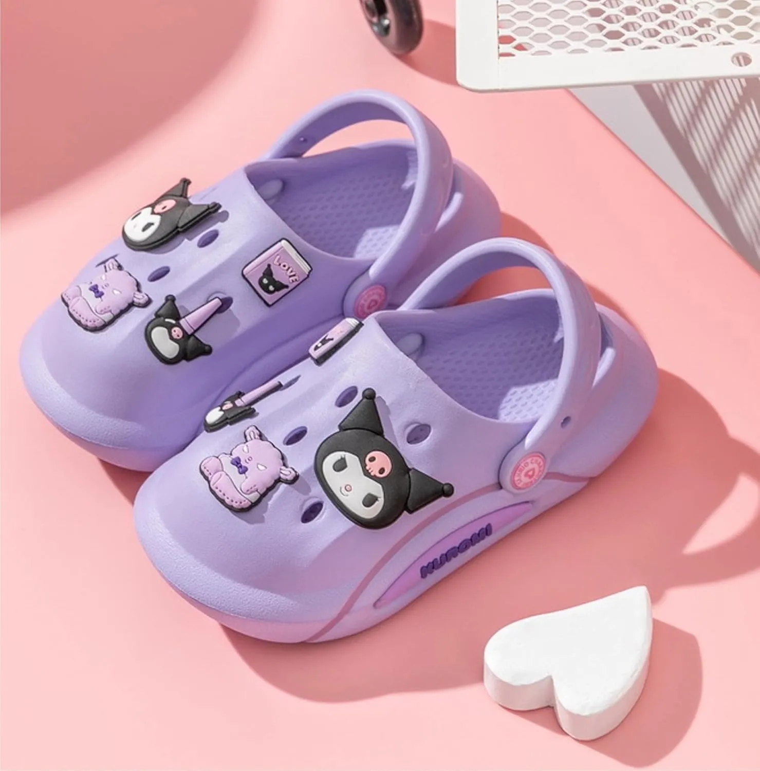 Kuromi Clogs Slip on Water Shoes Casual Summer for Girls Kids Children