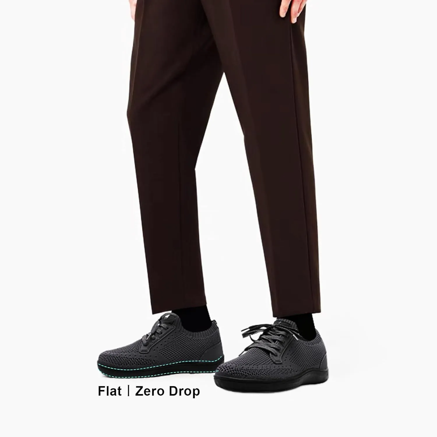 L-RUN Mens Walking Shoes Wide Toe Barefoot Shoes Minimalist Men's Casual Dress Shoes Breathable Zero Drop Fashion Sneakers