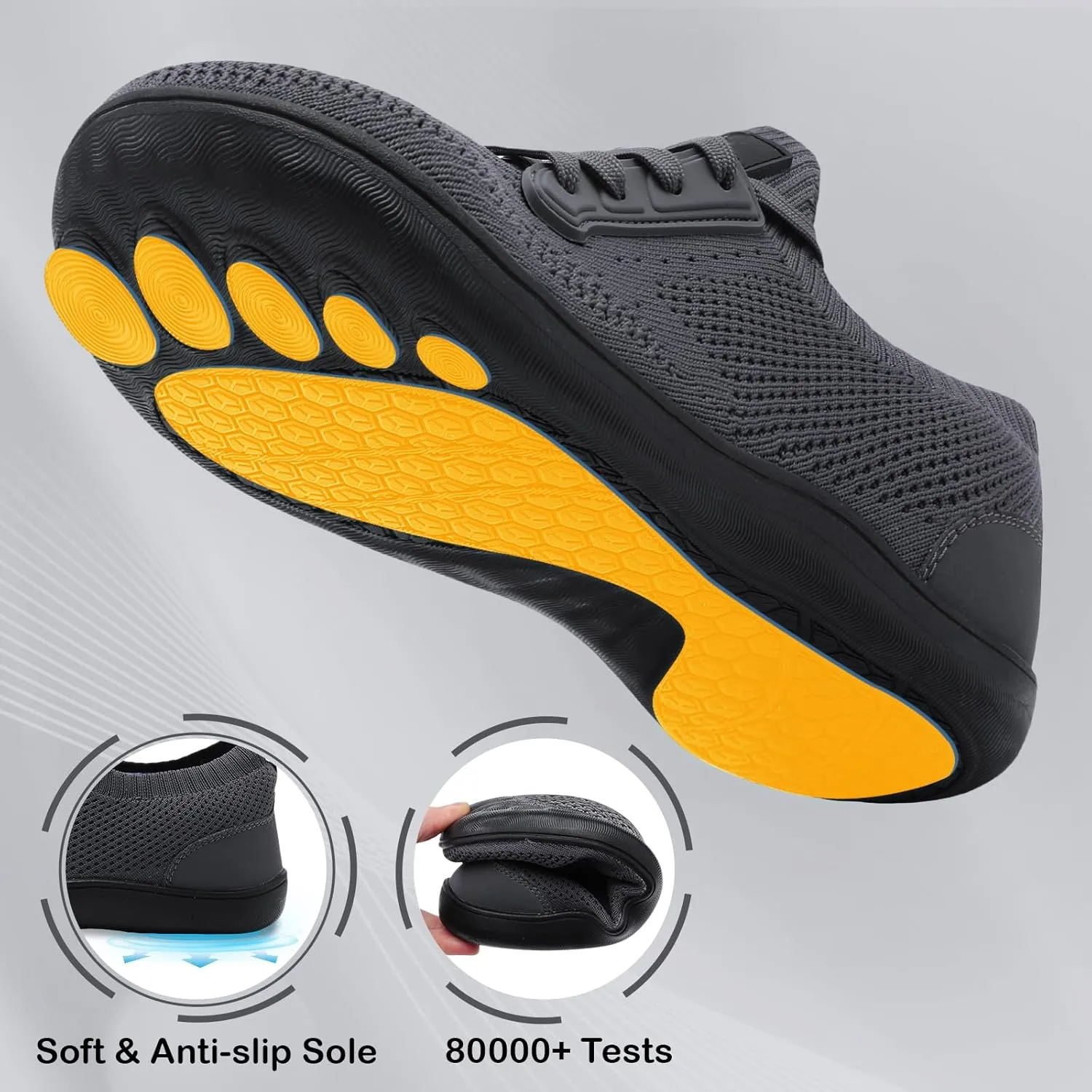 L-RUN Mens Walking Shoes Wide Toe Barefoot Shoes Minimalist Men's Casual Dress Shoes Breathable Zero Drop Fashion Sneakers