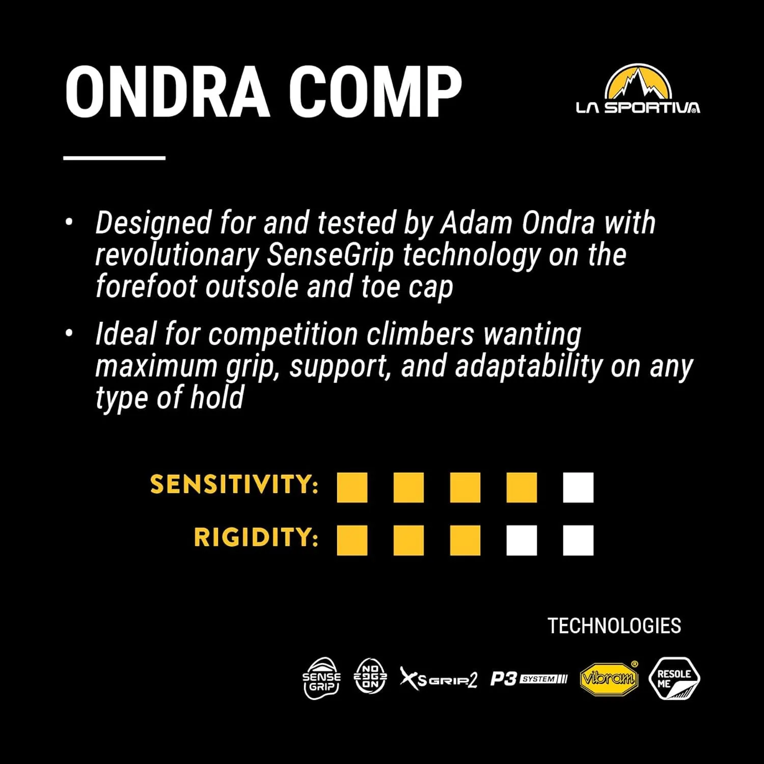 La Sportiva Adult Ondra Comp Performance Rock Climbing Shoe