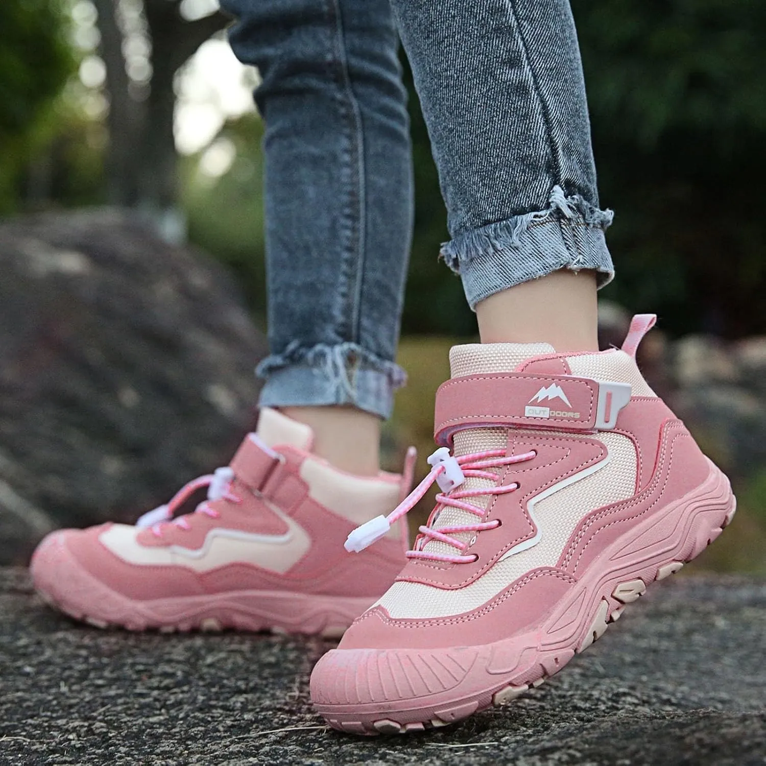 Lace-Up Open Toe Shoes For Childrens Kids Snow Boots Outdoor Sport Booties Fashion Breathable Rubber Boys Girls Sneaker
