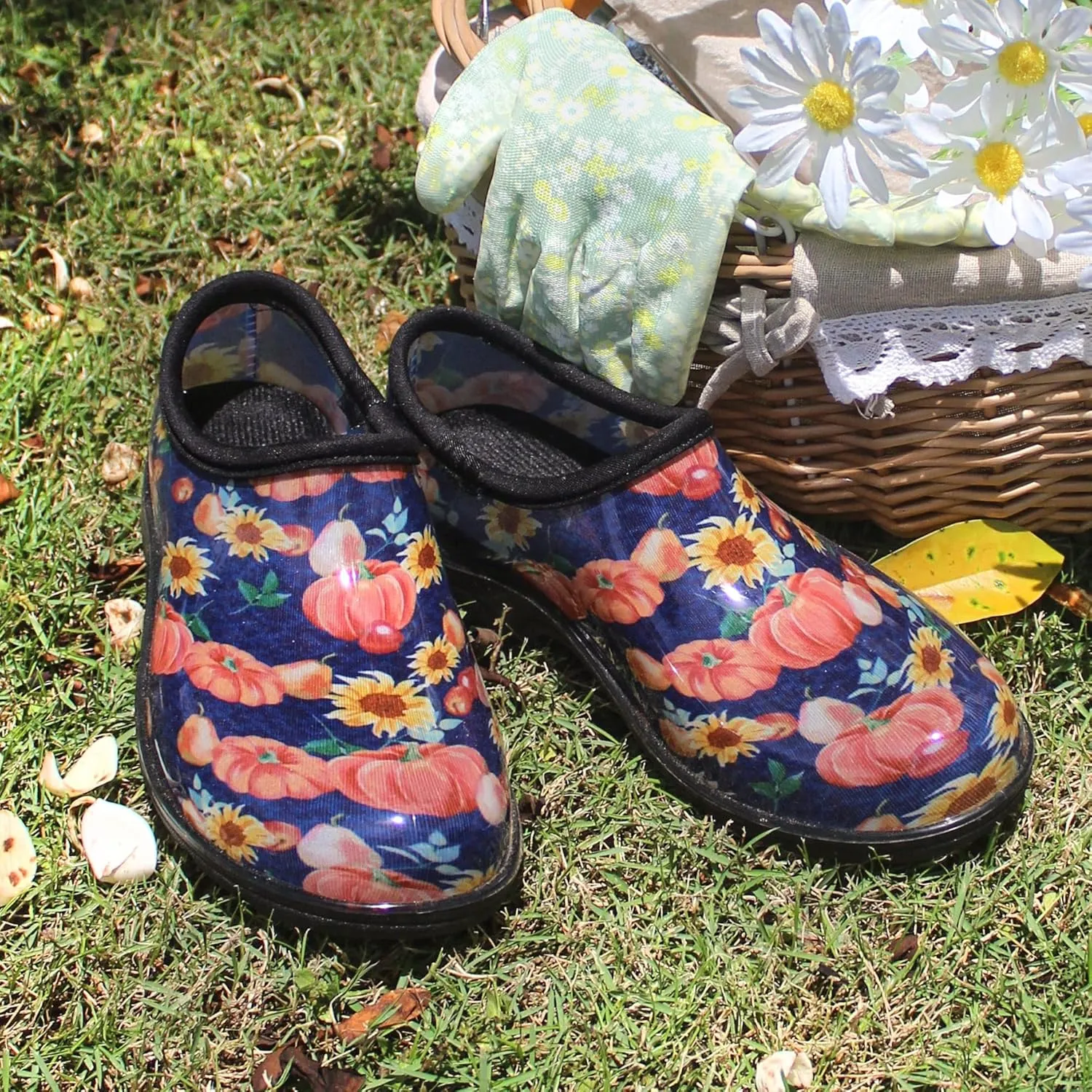 landchief Women's Garden Shoes Waterproof Garden Clogs for Women, Comfortable Slip-on Shoes with Cushioned Insole, Non-Slip Work Shoes for Women Outdoor, Gardening and Yard