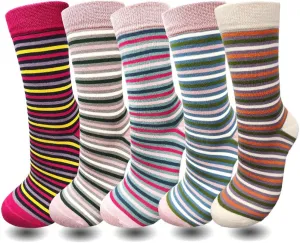 Lavencious Women Socks 5 Pairs for Women Shoe Size 6-10, Sock Size 9-11, 5 Pairs