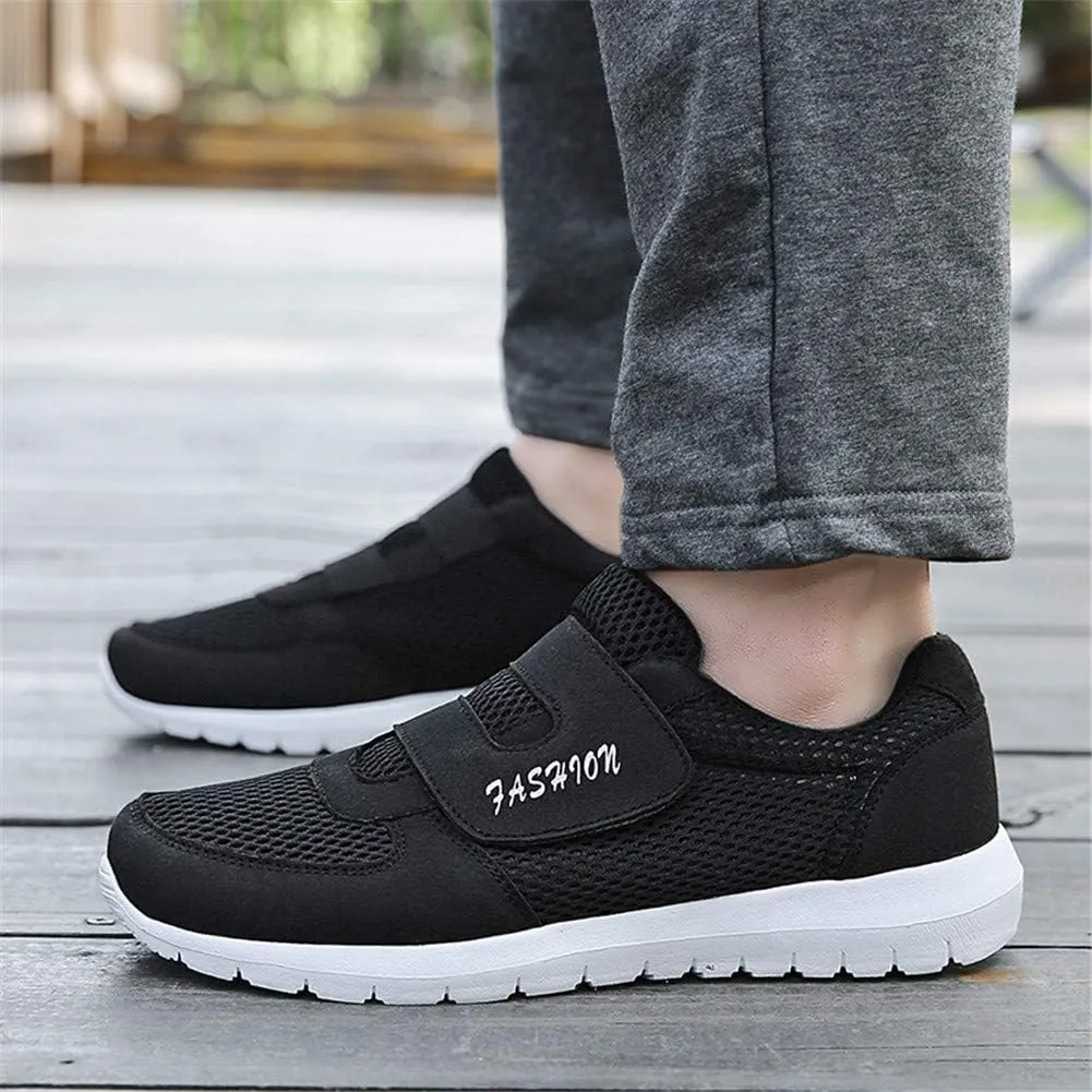 LEADER SHOW Men's Casual Comfort Walking Shoes Ultralight Flats Non-Slip Hook & Loop Fashion Sneakers