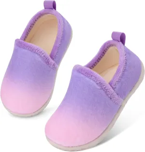 Lefflow Toddler Slippers Boys Girls House Shoes Slip on Baby Sock Shoes Lightweight Outdoor Walking Shoes