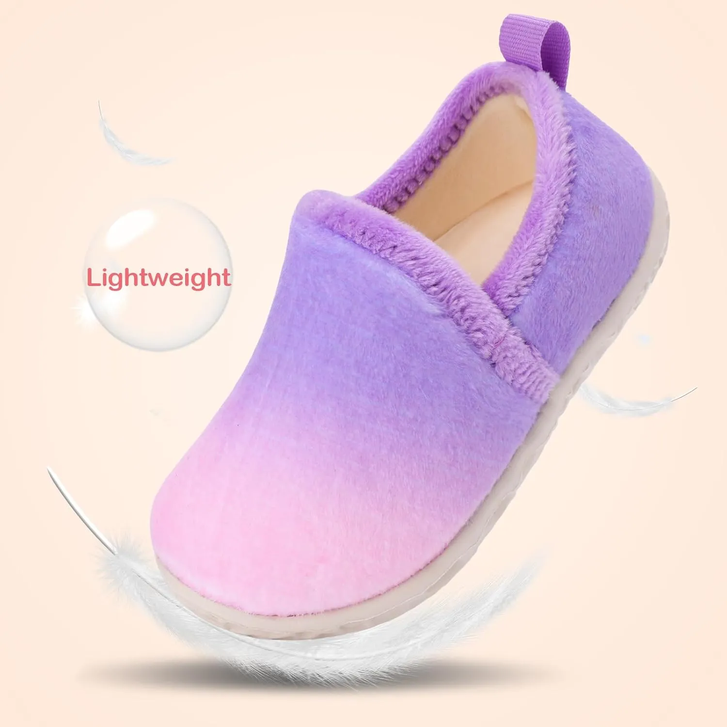 Lefflow Toddler Slippers Boys Girls House Shoes Slip on Baby Sock Shoes Lightweight Outdoor Walking Shoes