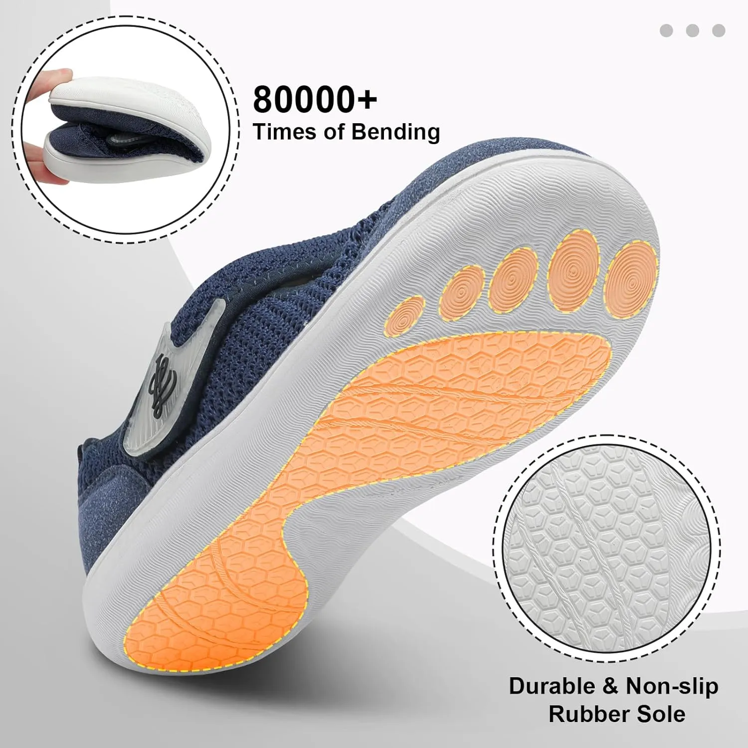 LeIsfIt Womens Wide Diabetic Shoes Adjustable Barefoot Walking Shoes Breathable Zero Drop Sneakers for Wide Width Arthritis Edema Feet Size 6-12
