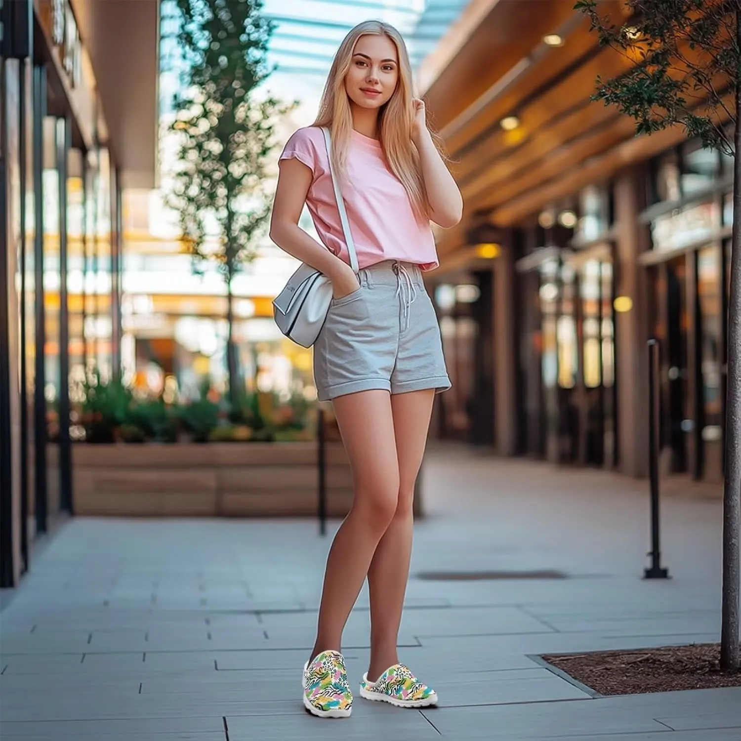 Leopard Print Women Barefoot Slip On Shoes Anti-Slip Mule Sneakers with EVA Outsole Cute Summer Yoga Walking Shoes