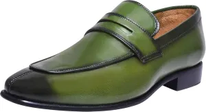 LIBERTYZENO Mens Penny Genuine Leather Adults Loafers Slip On Shoes for Easter Gift