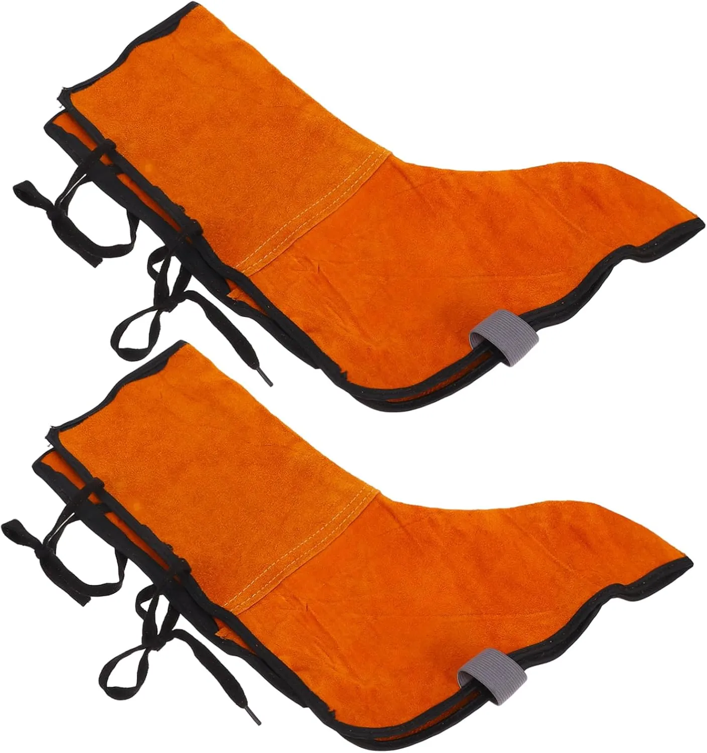 LIFKOME 2pcs Safety Shoe Covers for Welding Boot Protectors Spats Welder Shoes Leather Heat-resistant Non-skid Breathable Random