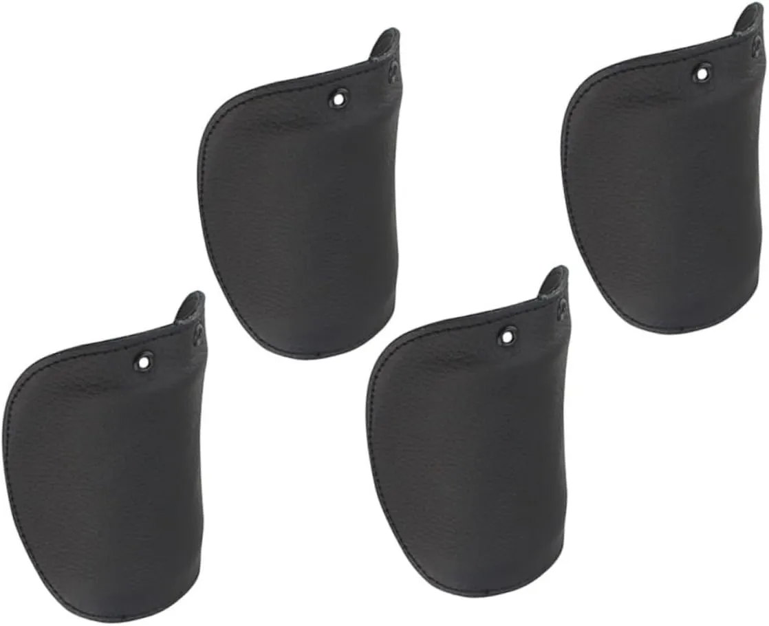 LIFKOME Boots Covers Safety Shoes 2 Pairs Cowhide Material Black Protective Cover Easy to Clean Wear