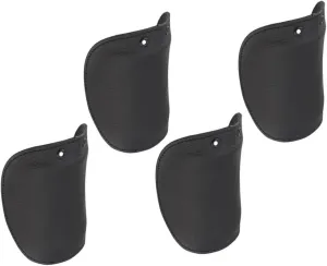 LIFKOME Boots Covers Safety Shoes 2 Pairs Cowhide Material Black Protective Cover Easy to Clean Wear