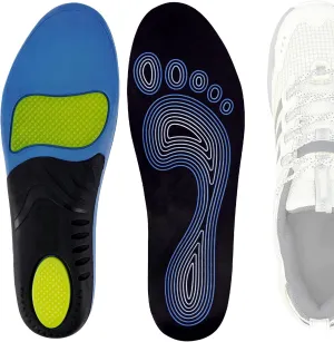 Linkidea 2 Pairs Arch Support Shoe Insoles Compatible with Merrell Moab 3, Antora 3, Nova 3, Replacement Shoe Inserts, Shock Absorption Cushion (US Men 5.5-6.5/Women 7-8)