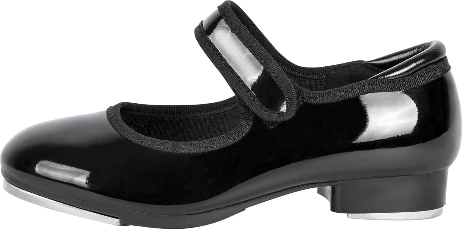Linodes Upgraded Unisex-Child Easy Strap Tap Shoe with Anti-Slip Sole Patch for Girls and Boys Maryjane Dance Flat