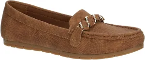 Lizbeth - Women's Slip-On Moc Toe Faux Leather Penny Loafer