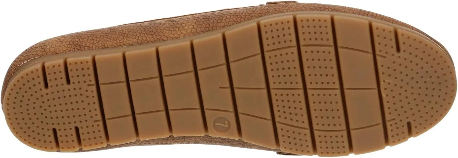 Lizbeth - Women's Slip-On Moc Toe Faux Leather Penny Loafer