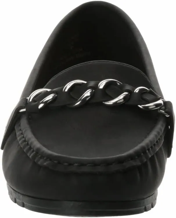 Lizbeth - Women's Slip-On Moc Toe Faux Leather Penny Loafer