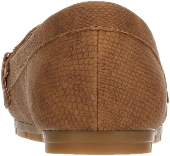 Lizbeth - Women's Slip-On Moc Toe Faux Leather Penny Loafer