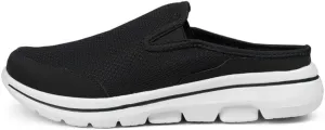 LLTMALL Womens Mule Sneakers Mesh Slip On Shoes Summer Knitted Lightweight Open Back Slippers