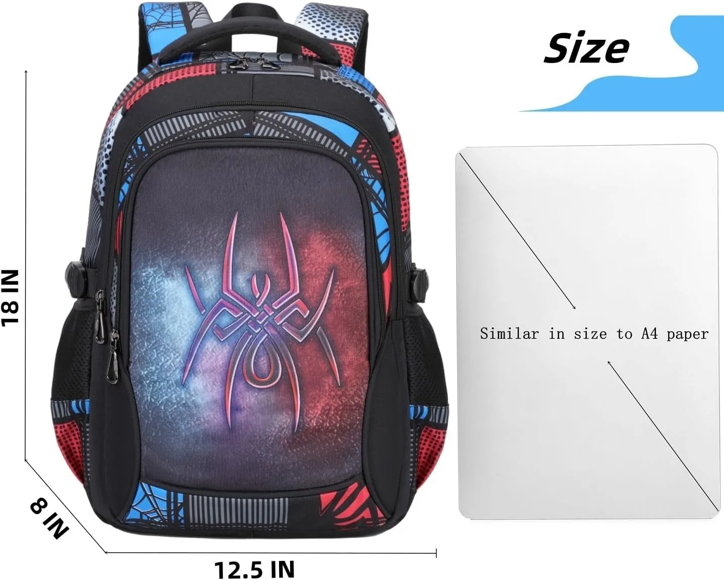 Lmwzh Backpack For Boys Elementary School Bags Kids Bookbag Waterproof Lightweight Durable Black