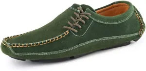 Loafers for Men Suede Vamp Round Toe Stitching Details Breathable Flexible Lightweight Comfortable Walking Classic Slip-on