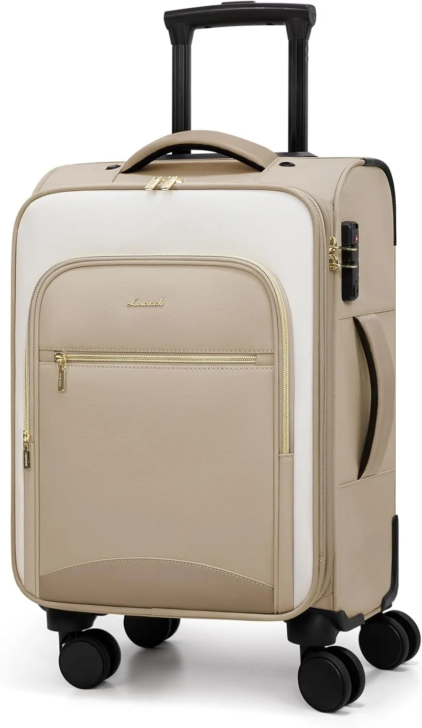 LOVEVOOK Carry On Luggage 22x14x9 Airline Approved, 20 Inch Softside Suitcases with Wheels, Lightweight Spinner Carry on Suitcase with TSA Lock, Water-Resistant Large Capacity Luggage for Travel