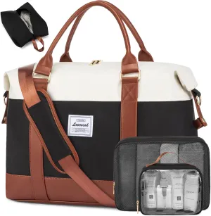 LOVEVOOK Travel Duffle Bag Women,Weekender Bag with Clear Toiletry Bag, Carry on Overnight Bag with Shoe Bag,Hospital Bags for Labor Delivery with Packing Cube