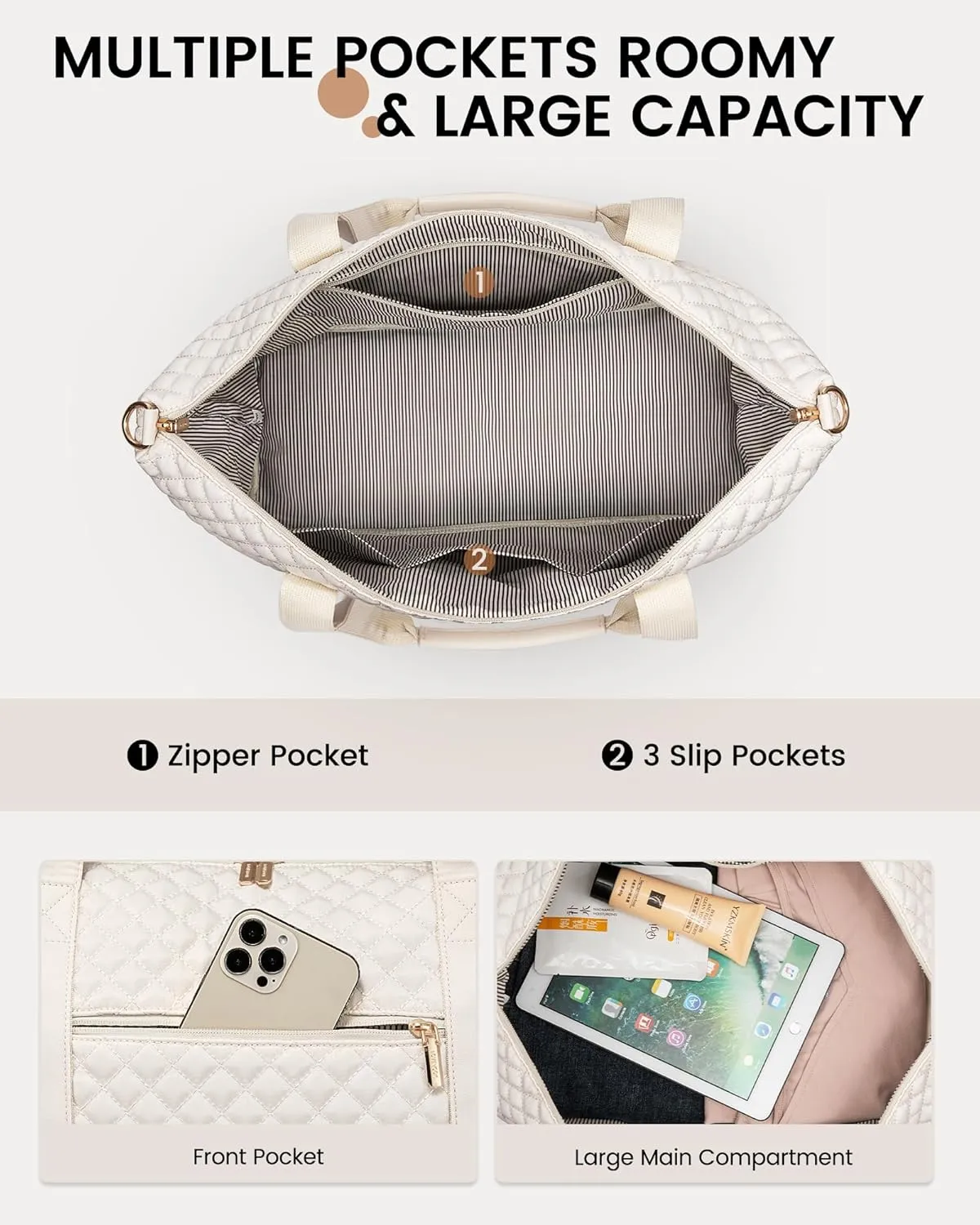 LOVEVOOK Weekender Bags for Women, Travel Duffle Bag with Shoe Compartment, Gym Duffel Bag with Makeup Bag Carry-on Tote Bag for Airplanes Weekend, Hospital Bags for Labor and Delivery