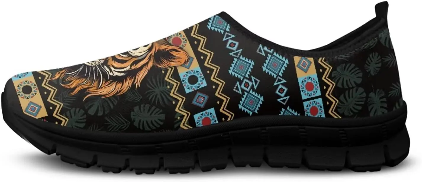 Low-Cut Animals Pattern Casual Shoes - Walking Shoe Women, Tennis Sneakers, Polyester Fabric Breathable Footwear
