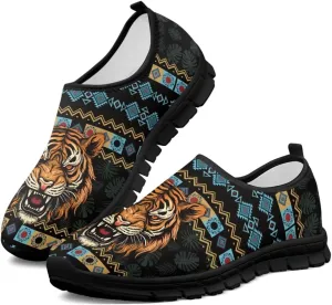 Low-Cut Animals Pattern Casual Shoes - Walking Shoe Women, Tennis Sneakers, Polyester Fabric Breathable Footwear