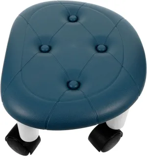 Low Stool with Wheels Swivel Rolling Stool for Pedicure and Shoe Changing Lightweight Design for Easy Movement and Durability Modern for Home Use