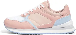 LUCKY STEP Women's Platform Fashion Sneakers Suede Colorful Colorblock Stylish Retro Casual Neutral Tennis Running Footwear Walking Shoes