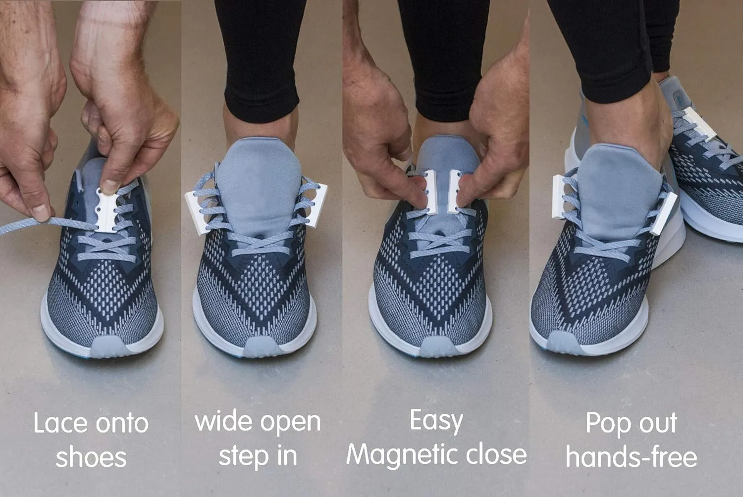 Magnetic Lacing Solution, No Tie Easy Long-Lasting Shoelace Magnets (2 In Pack)